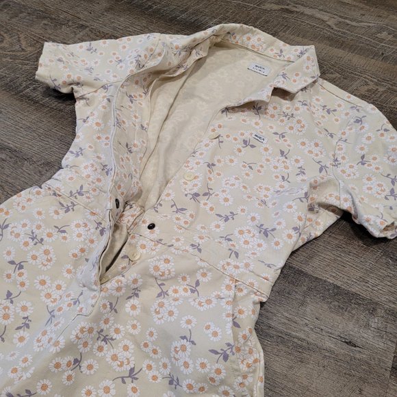 RVCA | Nightshift Short Sleeve Floral Jumpsuit | Sz. S - Picture 11 of 14